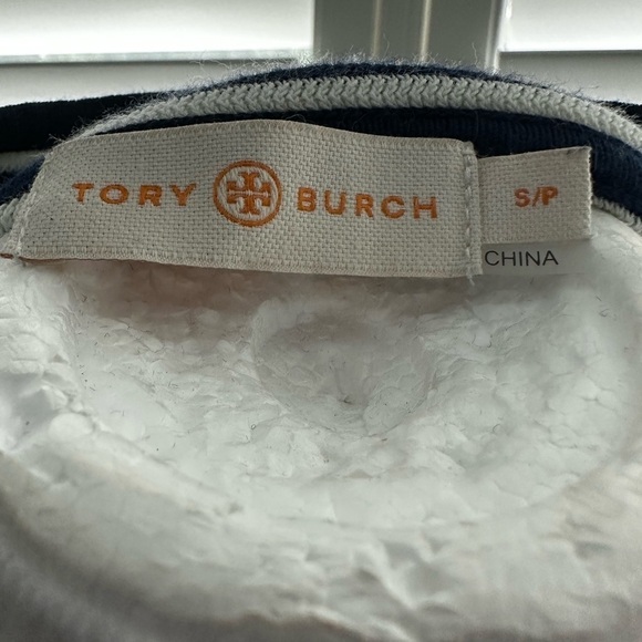 Tory Burch Tunic S/P Navy & white stripes with red, white & blue roped appliqué - Picture 11 of 11